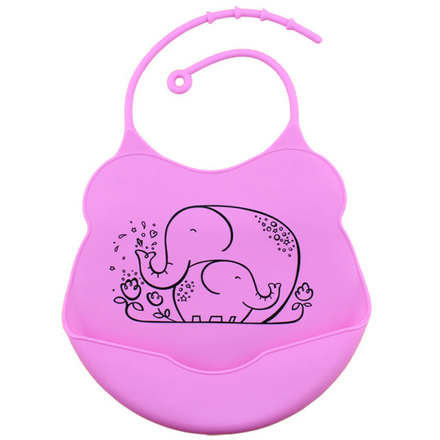 1PC Baby Infants Kids Cute Silicone Bibs Baby