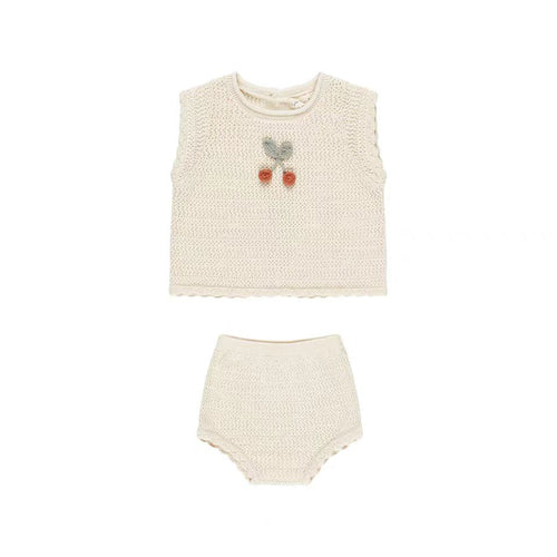Summer Arrival Baby Unisex Sleeveless Knitted Top Vest and Bloomers