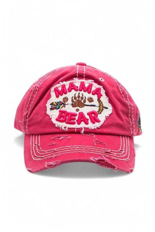 MAMA Bear Embroidered Vintage Cotton Cap