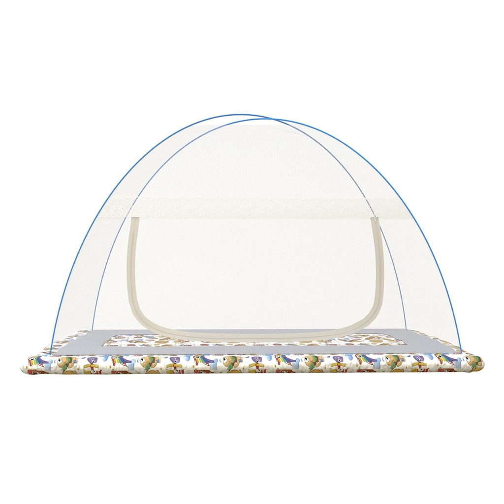 KUNKUN Foldable Mosquito Net for Baby Bed Size 4X2.5 Ft Color White