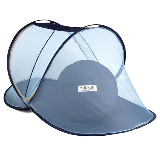 KUNKUN Foldable Mosquito Net for Single Bed Size 68X68X2 CM Color Blue