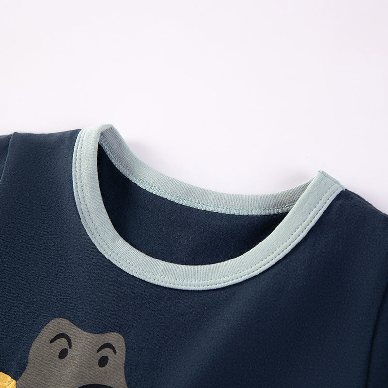 Summer Baby Kids Dinosaur Cartoon Pattern T-shirt and Shorts Clothing
