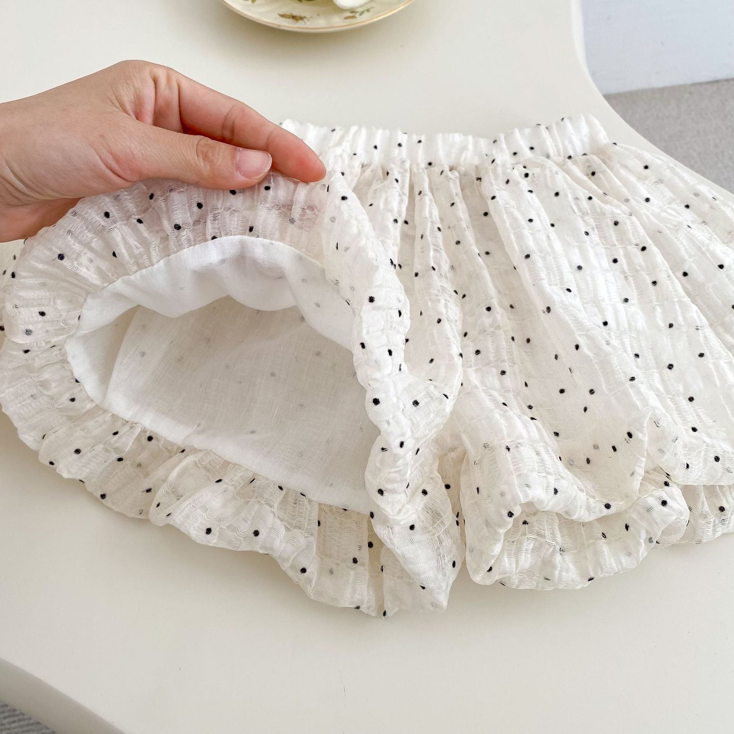 Summer Baby Kids Dots Pattern Sleeveless Top Vest and Shorts Clothing
