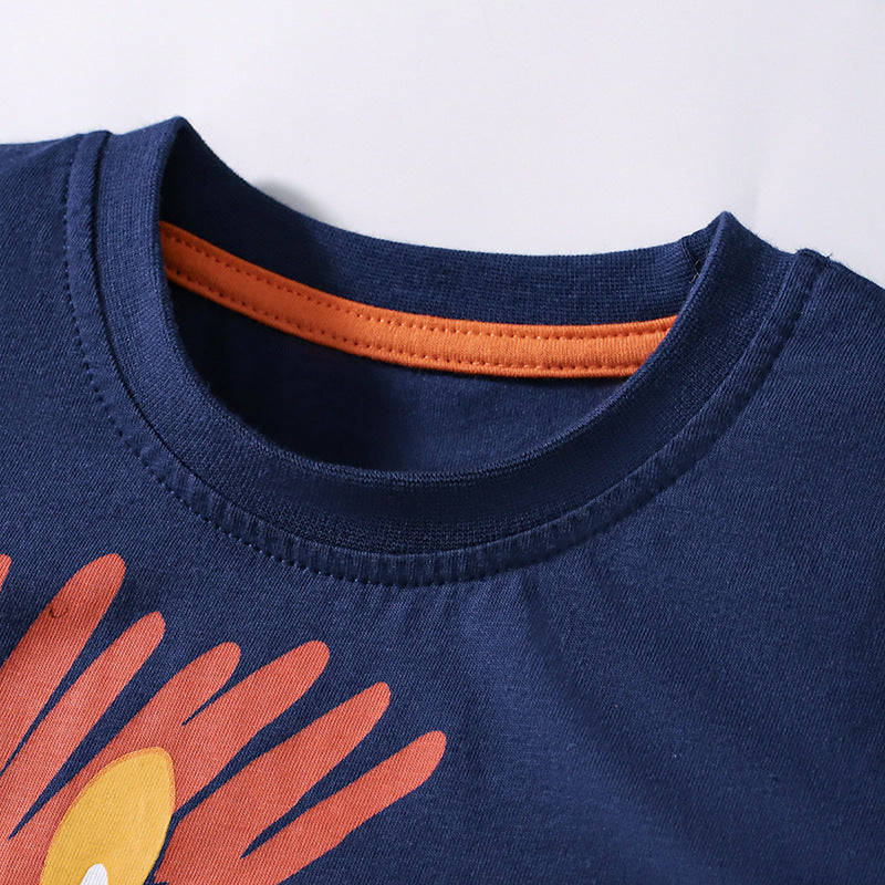 Summer Baby Kids Cartoon Pattern T-shirt and Shorts Clothing Set for