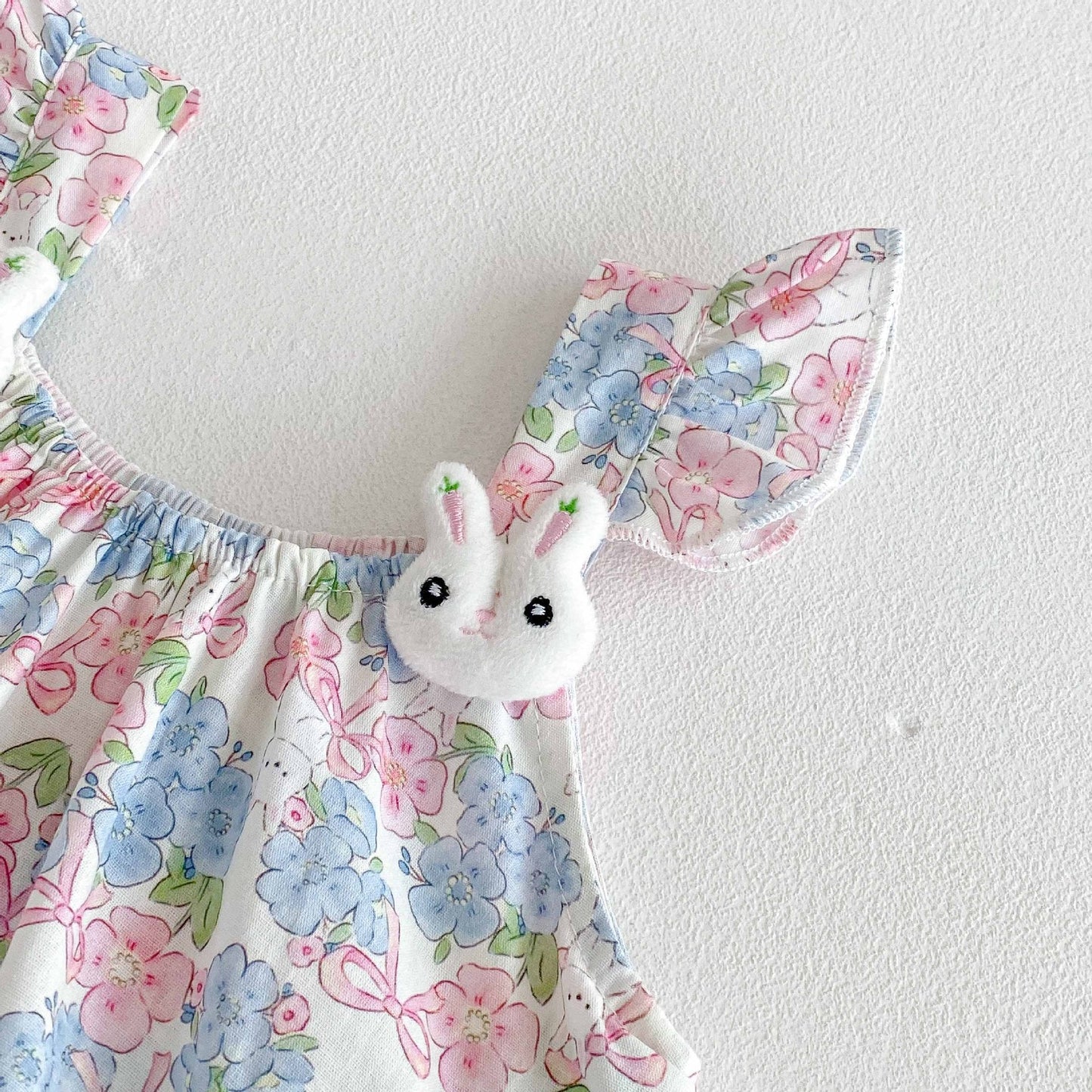 Summer Arrival Baby Girls Cute Floral Sleeveless Ruffle Design Onesies
