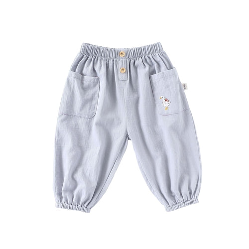Children’s Summer Breathable Simple Logo Embroidered Pocketed Fashion