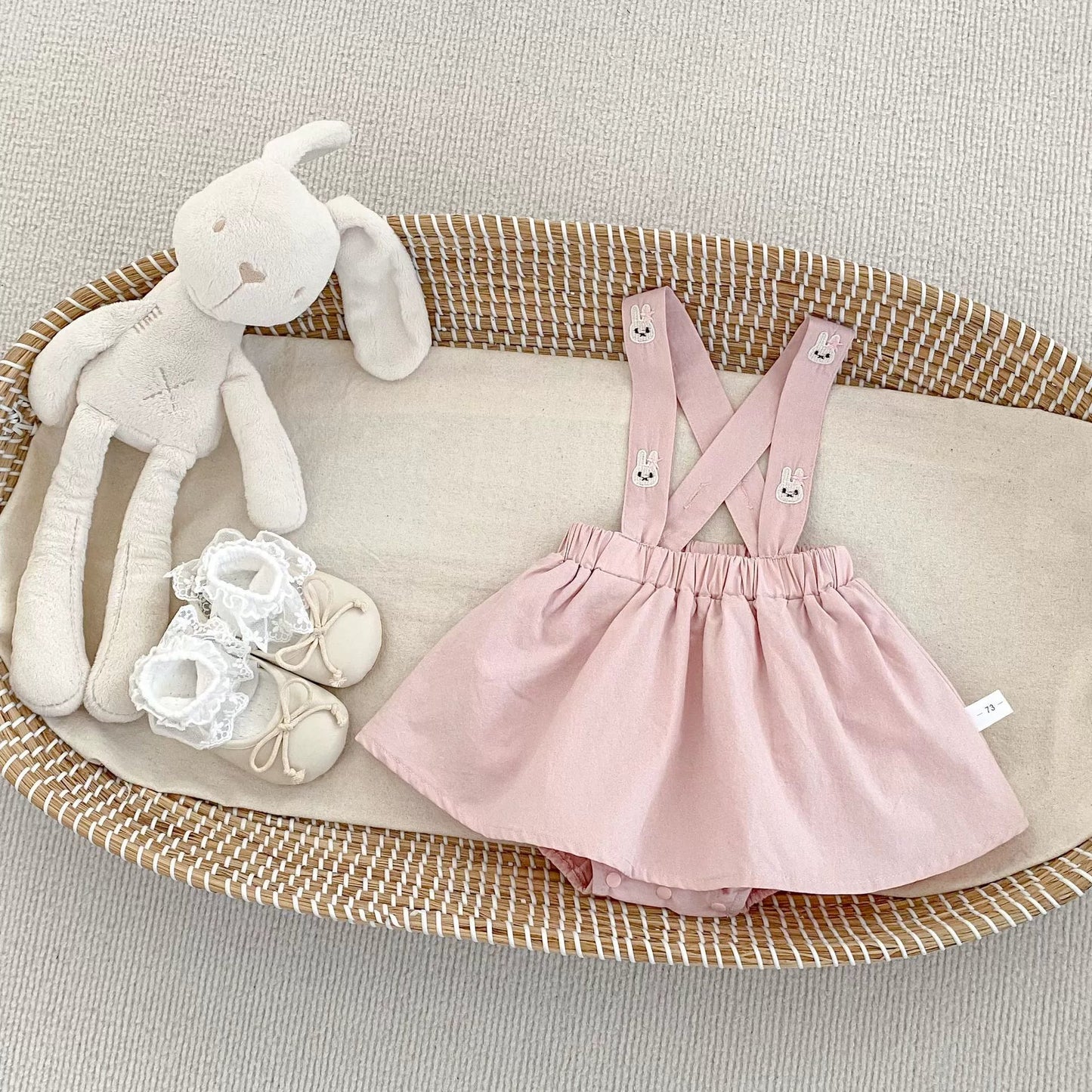 Summer Baby Kids Girls Rabbit Pattern Short Sleeves Top and Onesies